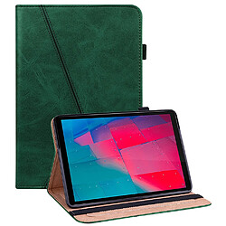 Etui en PU uni avec porte-cartes et support vert pour votre Lenovo Tab M10 HD Gen 2 X306X