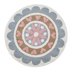 BigBuy Home Tapis pour enfant Fleur Coton 100 cm