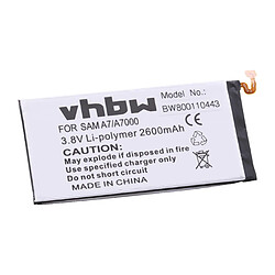 vhbw Li-Ion Batterie 2600mAh (3.8V) pour téléphone, smartphone Samsung Galaxy A7, A7 Duos, SM-A7000, SM-A7009, SM-A700F comme Samsung EB-BA700ABE.