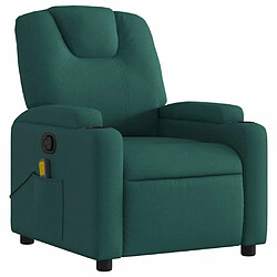 Avis Maison Chic Fauteuil de massage inclinable,Fauteuil luxe de relaxation Vert foncé Tissu -MN37321