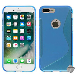 Htdmobiles Coque silicone gel fine pour Apple iPhone 7 Plus + film ecran - BLEU