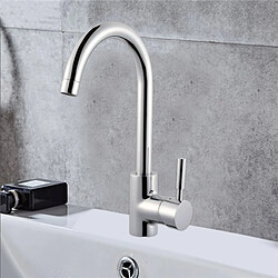 Robinet mitigeur lavabo haut design laiton chrome butee economie eau