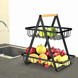 Acheter Universal Panier à fruits en métal 2 couches Portable Cuisine Stockage Tableau Étagère Convient pour les fruits et légumes Cosmétiques de la maison | Sacs Panier