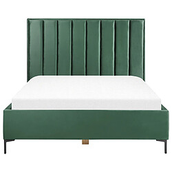 Acheter Beliani Lit avec coffre en velours vert foncé 160 x 200 cm SEZANNE