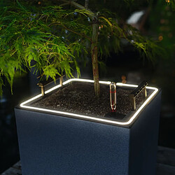 Acheter LECHUZA Jardinière CANTO Stone 40 LED Low ALL-IN-ONE 40x40 cm