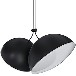 ICONIK INTERIOR Lampe Suspendue - 2 Spots LED - Dual Noir