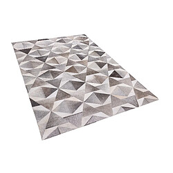 Beliani Tapis gris aux motifs contemporains 140 x 200 cm ALAKA 