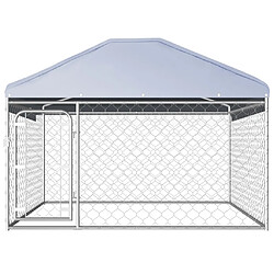 vidaXL Chenil extérieur avec toit pour chiens 200 x 200 x 135 cm