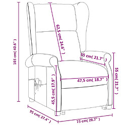 vidaXL Fauteuil de massage inclinable Gris foncé Tissu pas cher