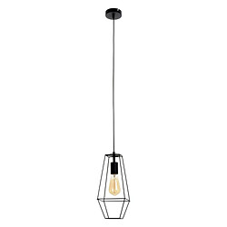 Paris Prix Lampe Suspension Industriel Gaia 15cm Noir