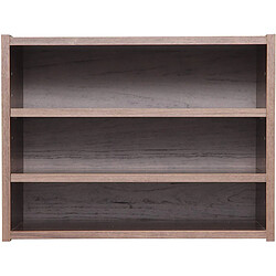 Iris Ohyama, Étagère/Meuble de rangement empilable 3 étages en bois - Boîte de rangement empilable modulaire en bois STB-400T - Chêne brun, L40 x P28,7 x H30,5 cm 531482