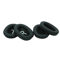 INF 1 paire de coussinets d'oreille en cuir protéiné PU pour Mpow H12 avec signe LR Black