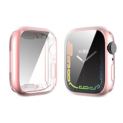 Coque en TPU ENKAY électroplaqué, rose pour votre Apple Watch Series 7 45mm