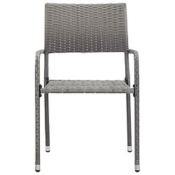 Acheter Salle à manger de jardin 3 pcs,Table et chaise à dîner Gris -MN90427