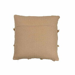 Paris Prix Coussin Déco Croix Franges 43x43cm Beige