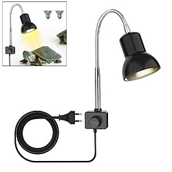 Lampe chauffante de cylindre de reptiles et d'amphibiens avec Support 360 Degrés 25 W UVA UVB lampe chauffante avec clip de lumière de support