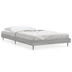 vidaXL Cadre de lit sans matelas sonoma gris 90x190 cm