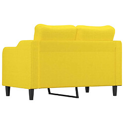 Acheter vidaXL Canapé à 2 places Jaune clair 120 cm Tissu