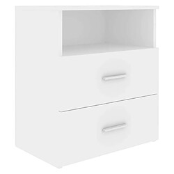 Maison Chic Lot de 2 Tables de chevet,Table de nuit,Table d'appoint pour salon Blanc 50x32x60 cm -MN15977 pas cher