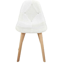 Avis The Home Deco Factory Chaise scandinave patchwork blanc.