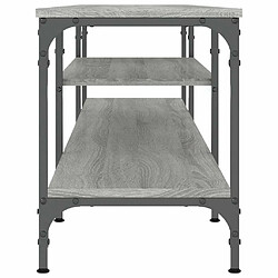 Maison Chic Meuble TV scandinave gris - Banc TV pour salon Sonoma 201x35x45 cm bois d'ingénierie et fer -MN93777 pas cher