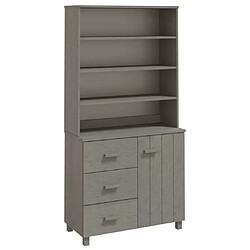 Maison Chic Buffet,Meuble de Rangement,commode pour salon,Cuisine HAMAR Bois massif de pin Gris clair -MN47911