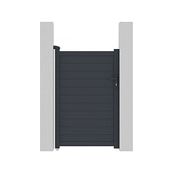 Habitat Et Jardin Portillon aluminium Marc - 101.2 x 155.9 cm - Gris