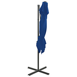 Acheter Helloshop26 Parasol déporté à double toit 250 x 250 cm bleu 02_0008566