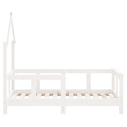 Maison Chic Lit simple Cadre de lit pour enfant,Lit d'Enfant Moderne blanc 70x140 cm bois de pin massif -MN77095 pas cher