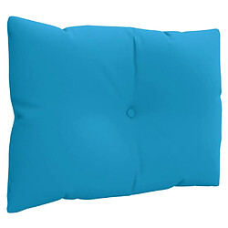 Avis vidaXL Coussins de palette lot de 3 bleu tissu