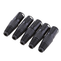 Lot 5pcs Câble XLR Connecteur Mâle pour Microphone Haut-parleur Audio pas cher