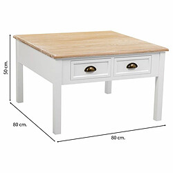 Avis Table Basse Alexandra House Living Blanc Marron Alliage de Zinc Bois MDF 80 x 50 x 80 cm