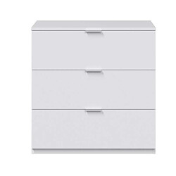 Dansmamaison Commode 3 tiroirs Blanc - LUCIA