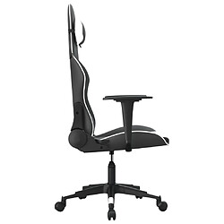 Avis vidaXL Chaise de jeu de massage Noir et blanc Similicuir