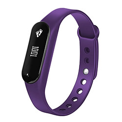 Wewoo Bracelet connecté Violet 0,69 pouces OLED Bluetooth Smart Display, moniteur de fréquence cardiaque de / Podomètre / Appels Rappel / de sommeil / sédentaire / Alarme / Anti-perte, Compatible avec Android et iOS Téléphones