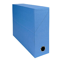 Boîte de classement carton Exacompta dos 12 cm bleue - Lot de 5