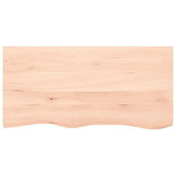 Avis vidaXL Étagère murale 100x50x(2-6) cm bois de chêne massif non traité