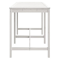 Acheter vidaXL Table de jardin blanc 203,5x90x110 cm bois massif de pin