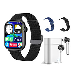 Eko Pack Flash Montre Connectée IP67 Modèle Inspiria et Écouteurs TWS Modèle Jeez Noir