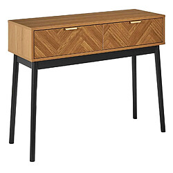 The Home Deco Factory Console en bois FELIX - Marron et noir