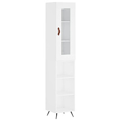 vidaXL Buffet haut Blanc 34,5x34x180 cm Bois d'ingénierie