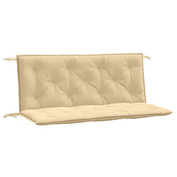 vidaXL Coussins de banc de jardin lot de 2 beige mélangé tissu