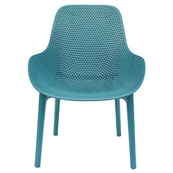 The Home Deco Factory Fauteuil de jardin en polypropylène Malibu Bleu. pas cher