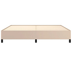 Maison Chic Lit adulte - Lit simple Cadre de lit,Structure du lit Contemporain Cappuccino 200x200 cm Similicuir -MN49165 pas cher