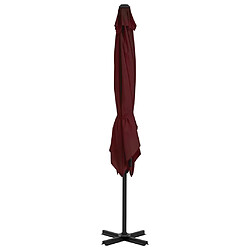 Avis Maison Chic Parasol Jardin | Parasol déporté avec mat en aluminium Bordeaux 250x250 cm - GKD71782