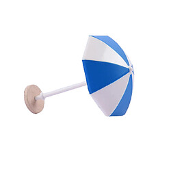 Modèles de parasol de parapluie miniature de plage maison de poupée bricolage bleu + L