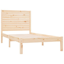 Acheter Maison Chic Lit adulte - Lit simple Cadre de lit,Structure du lit Contemporain Bois massif 90x200 cm -MN59866