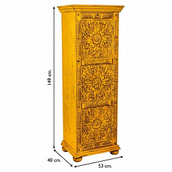 Acheter Armoire Alexandra House Living Jaune Fer Bois de manguier 40 x 149 x 53 cm