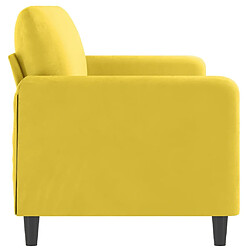 Acheter Maison Chic Canapé à 3 places,Canapé droit,Sofa de Salon,Banquette Jaune 180 cm Velours -GKD943409