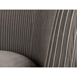 LEITMOTIV Fauteuil en velours Majestic - Gris pas cher